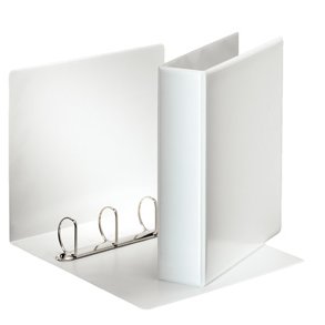 Panorama Indstiksringbind A4 m/ 2 lommer PP 4DR - 77mm, Hvid