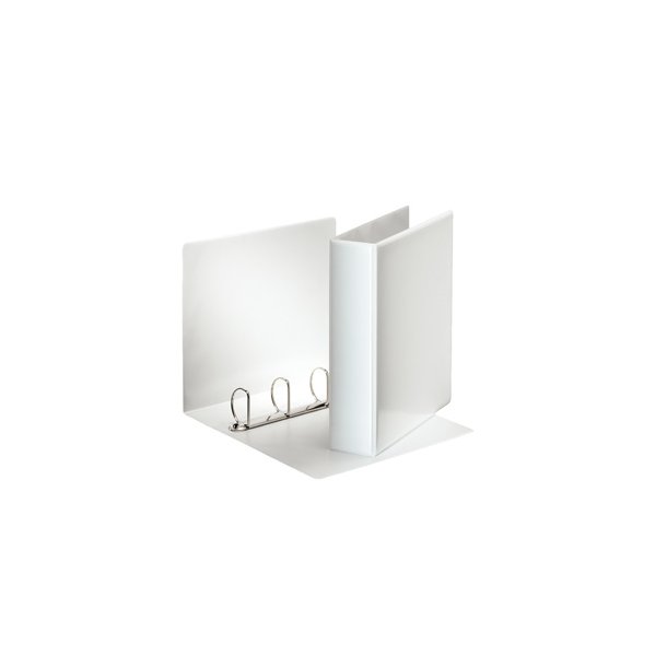 Panorama Indstiksringbind A4 m/ 2 lommer PP 4DR - 77mm, Hvid