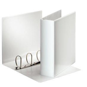 Panorama Indstiksringbind A4 m/ 2 lommer PP 4DR - 86mm, Hvid