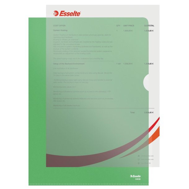 Omslag 115my PP pr�get A4 gr�n (100)