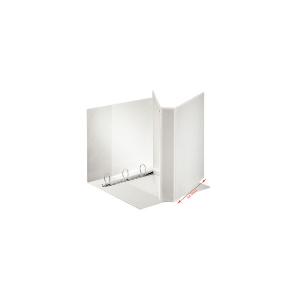 Panorama Indstiksringbind A4+ m/ 3 lommer PP 2RR - 30mm, Hvid