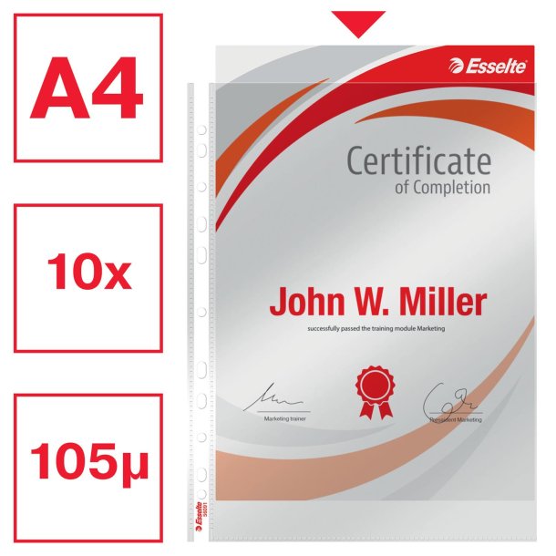 Lomme 105my PP glasklar A4 T� (10)