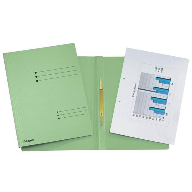 Arbejdsmappe karton genbrug A4 grn