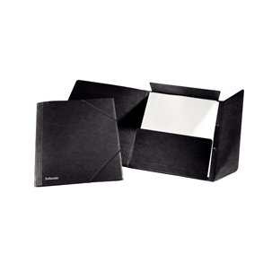 Elastikmappe 3-klap A4 sort