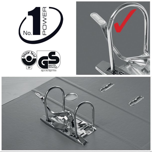 Brevordner No1 Power PP A4 75mm grn