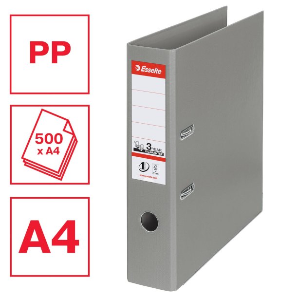 Brevordner No1 Power PP A4 75mm gr