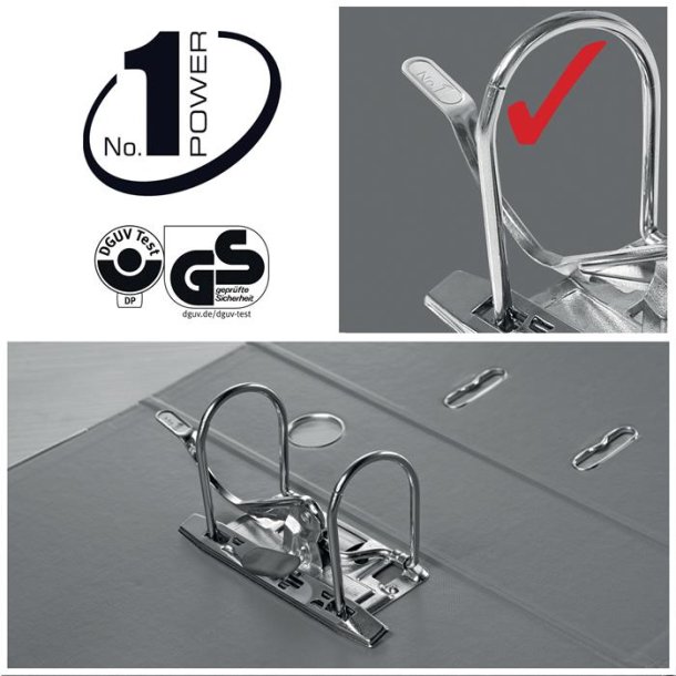 Brevordner No1 Power PP A4 50mm sort