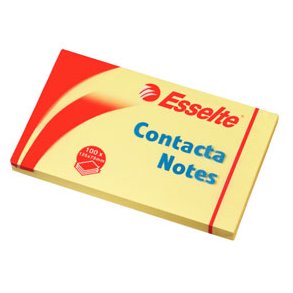 Contacta Notes 75x125 mm gul