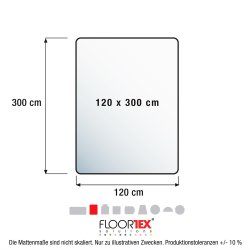 Ulitmat Prof. stoleunderlag PC 120x300 cm hrd gulv