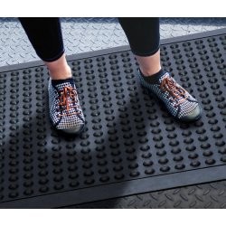 Floortex anti-fatigue gummi m�tte 90x150 cm sort