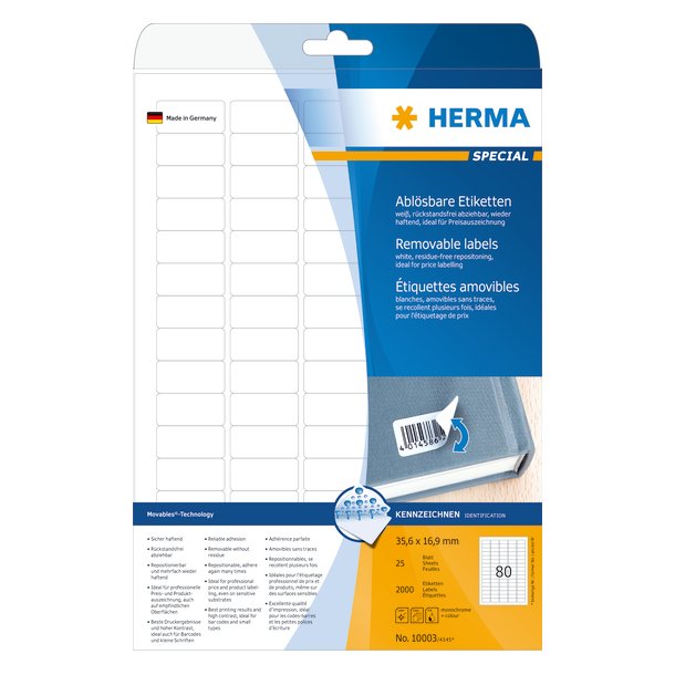 Herma etiket aftagelig 35,6x16,9 (2000)