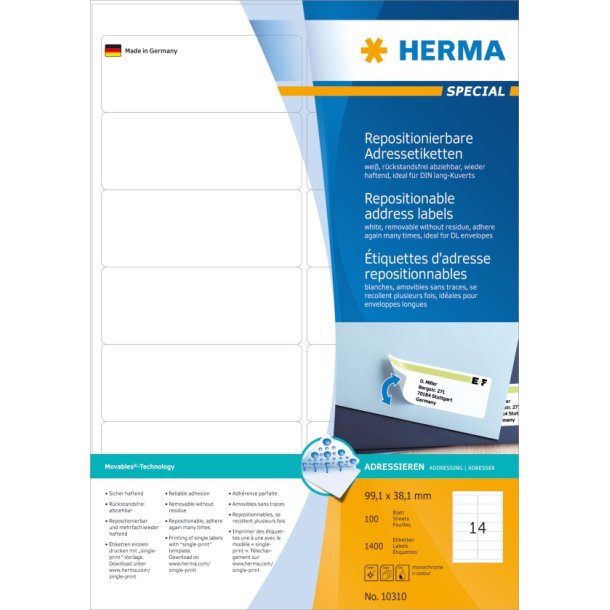 Herma etiket aftagelig 99,1x38,1 (1400)