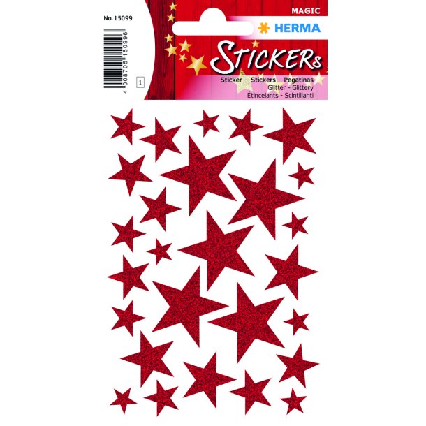 Herma stickers Magic julestjerner rd (1)