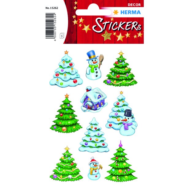 Herma stickers Decor vinter juletræer (3)