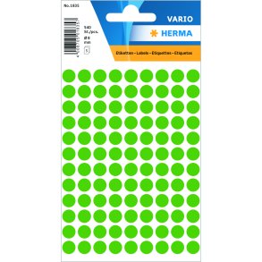Herma etiket manuel 8 mrkegrn (540)