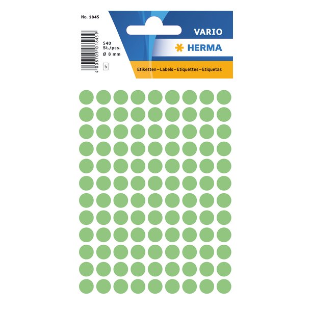 Herma etiket manuel �8 gr�n (540)
