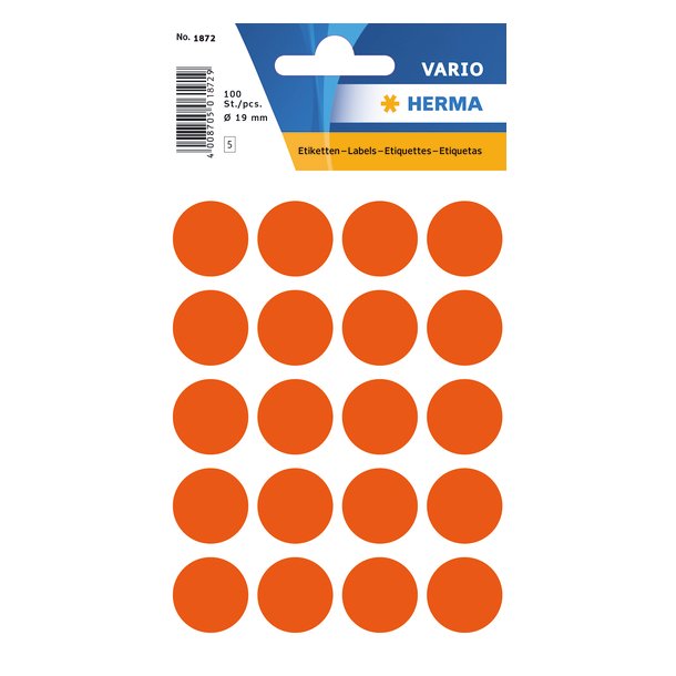 Herma etiket manuel 19 rd (100)