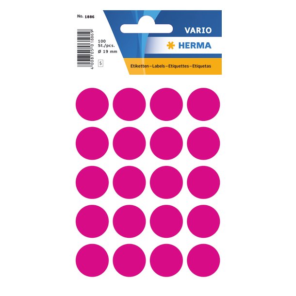 Herma etiket manuel 19 pink (100)