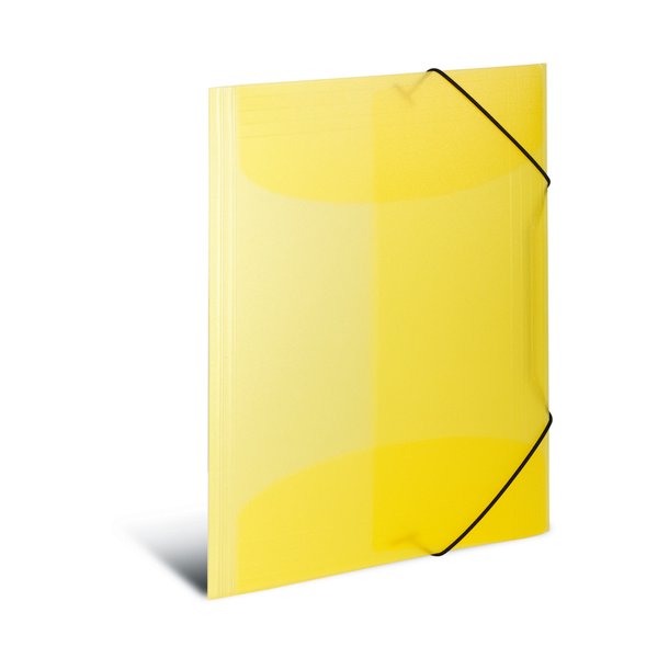 Herma 3-klap elastikmappe PP A3 transp gul