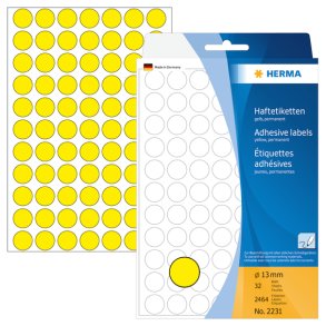 Herma etiket manuel �13 gul (2464)