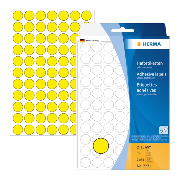 Herma etiket manuel �13 gul (2464)