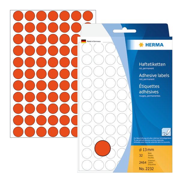 Herma etiket manuel 13 rd (2464)