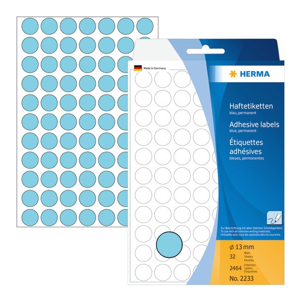 Herma etiket manuel �13 bl� (2464)