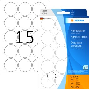 Herma etiket manuel 32 hvid (480)