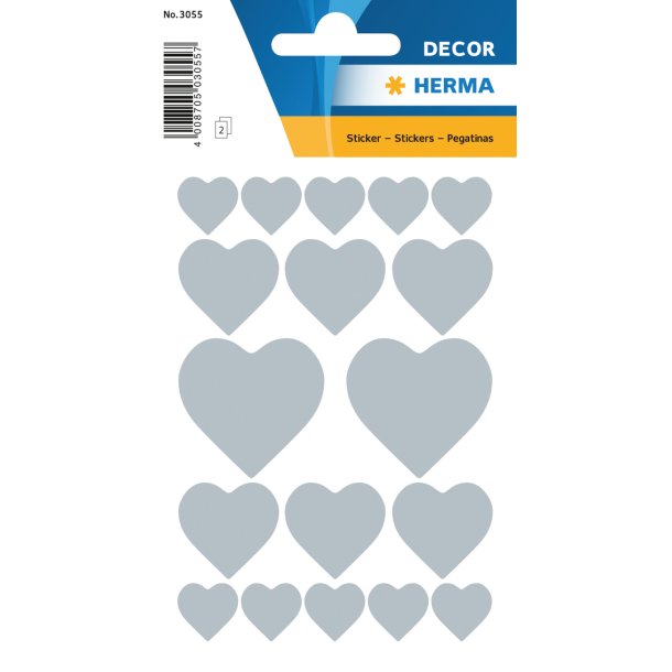 Herma stickers Decor slv hjerter (2)