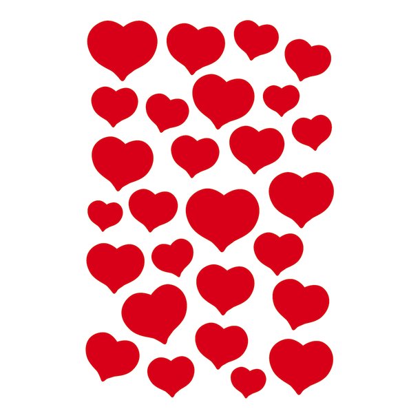 Herma stickers Magic r�de hjerter (1)