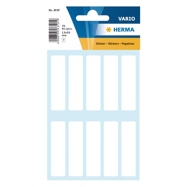 Herma etiket manuel 13x50 hvid (70)