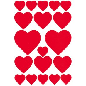Herma stickers Decor rde hjerter (3)