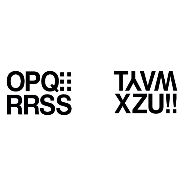 Herma etiket bogstaver O-Z 33mm sort