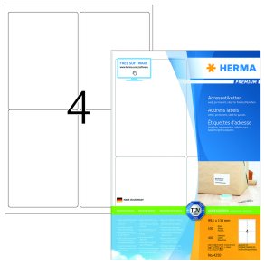 Herma etiket Premium A4 100 99,1x139 (400)