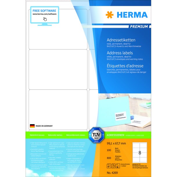 Herma etiket Premium A4 100 99,1x67,7 (800)