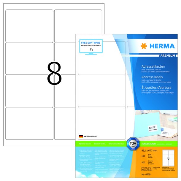 Herma etiket Premium A4 100 99,1x67,7 (800)