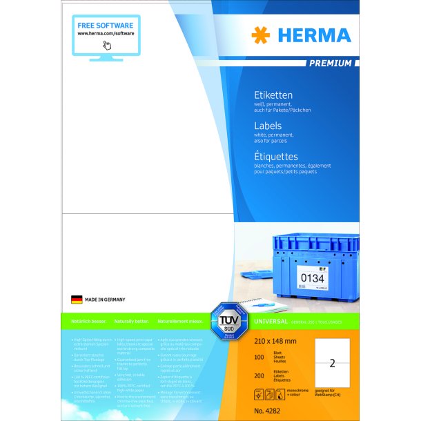Herma etiket Premium A4 100 210x148 (200)