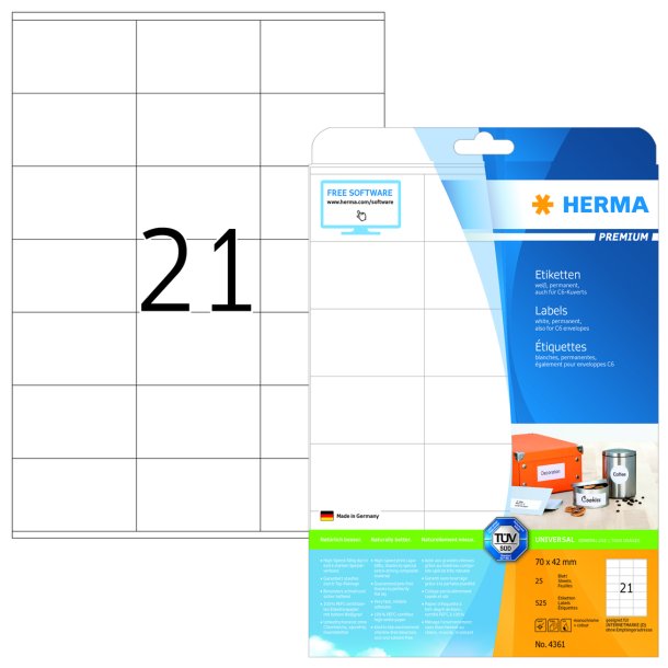 Herma etiket Premium 70x42 (525)