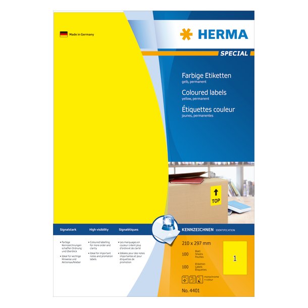 Herma etiket Special 210x297 gul (100)