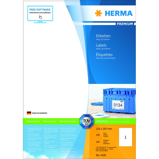 Herma etiket Premium A4 100 210x297 (100)