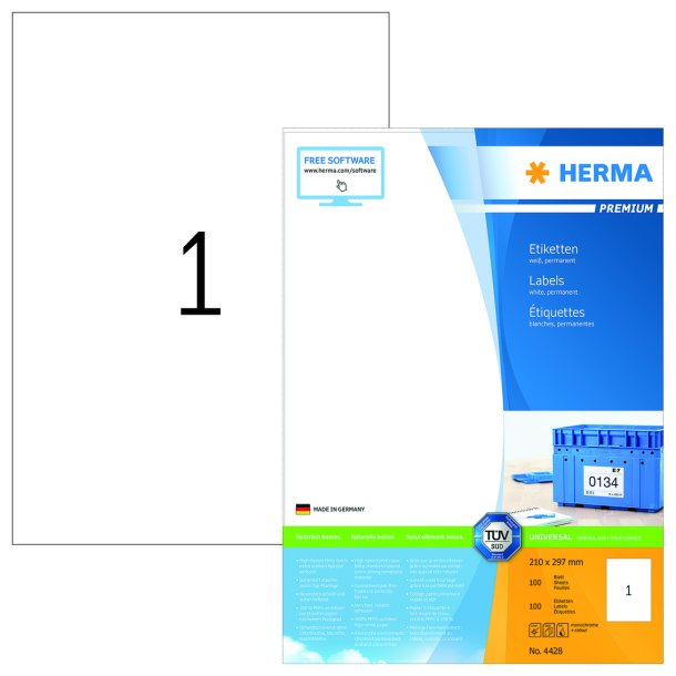 Herma etiket Premium A4 100 210x297 (100)