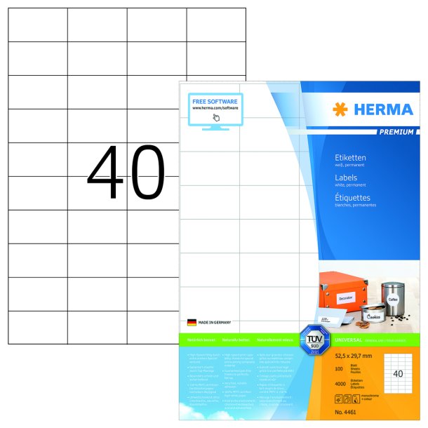 Herma etiket Premium A4 100 52,5x29,7 (4000)