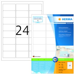 Herma etiket Premium A4 100 63,5x33,9 (2400)
