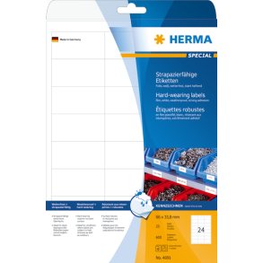 Herma etiket film ekstra strk 66x33,8 mat (600)