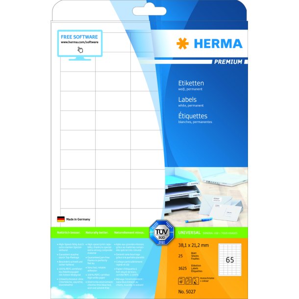 Herma etiket Premium 38,1x21,2 (1625)