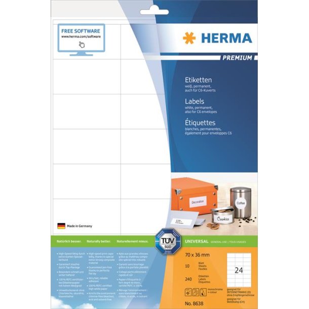 Herma etiket Premium 70x36 (240)