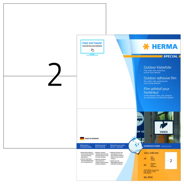 Herma etiket film ekstra strk 210x148 (80)