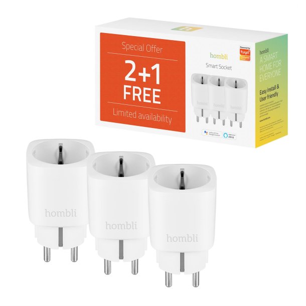 Smart Socket (EU), Promo Pack 2+1, White