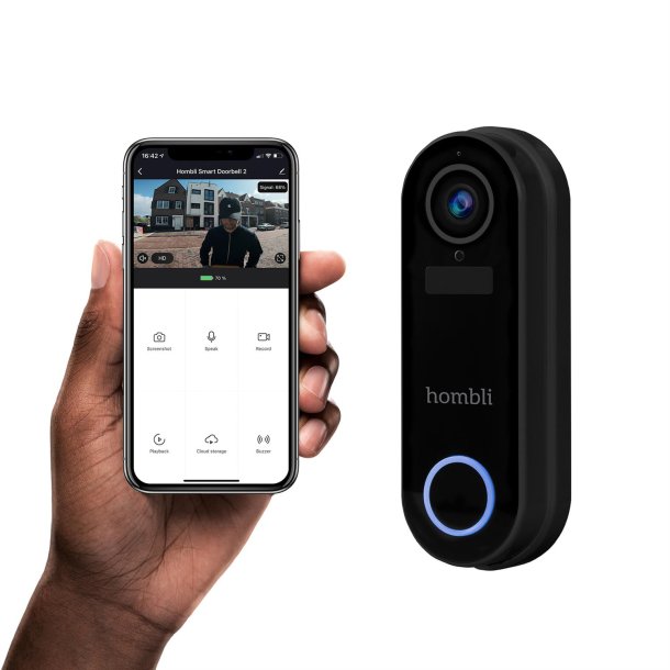 Smart Doorbell 2 Pack (Doorbell 2 + Chime 2), Black