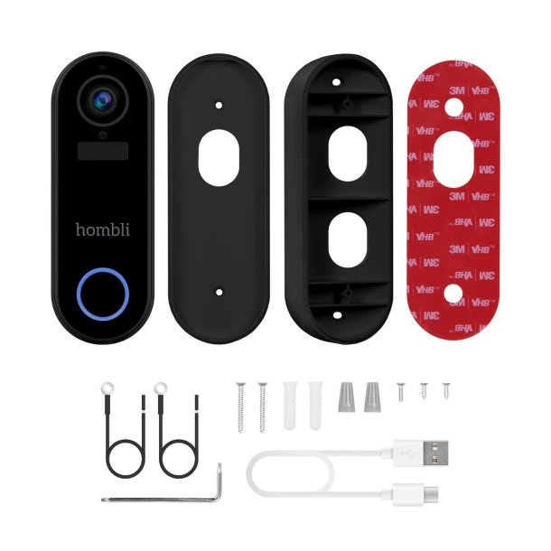 Smart Doorbell 2 Pack (Doorbell 2 + Chime 2), Black